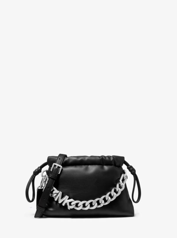 Damske Spojková Taška Michael Kors Lina Extra-Small Faux Leather Čierne - Kabelky Michael Kors Akcia | YVZCO-1062
